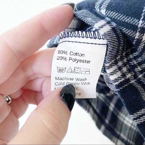 SHEIN Navy and White Plaid Dress with Ruffle Detail Size XS - Picture 7 of 9